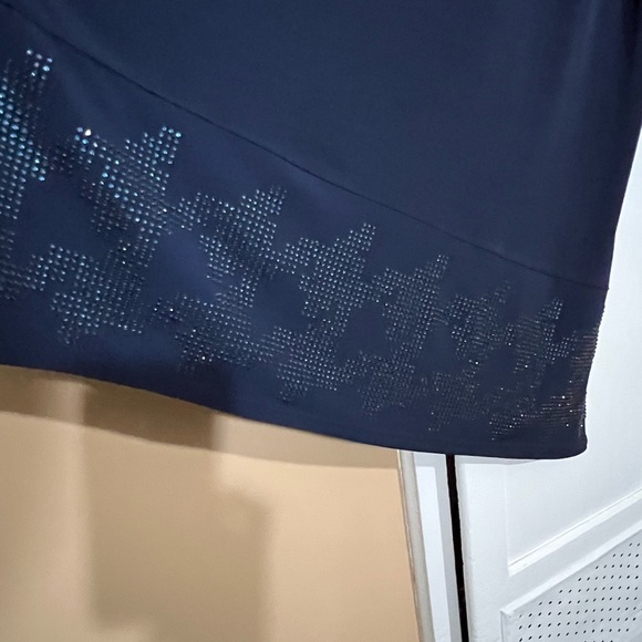 Susan Graver Artisan Collection Tunic with Asymmetrical Embellished Hem - Picture 3 of 8